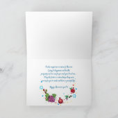 ハッピーSHAVUOT金ゴールド小麦フィールド水の色グリーティング カード (内部)