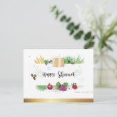 ハッピーSHAVUOT 7種オーナメント水色 ポストカード (スタンド正面)