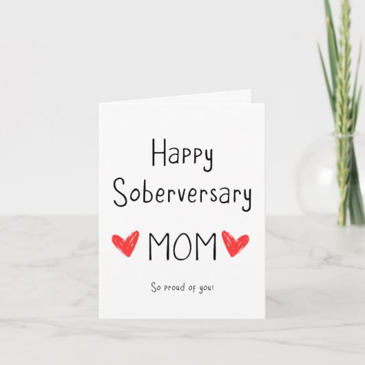 ハッピーSoberversary Mom, Sober記念日 カード (正面)