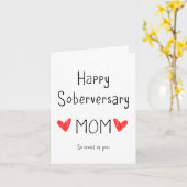 ハッピーSoberversary Mom, Sober記念日 カード (黄色い花)