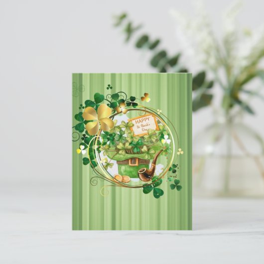 ハッピーSt patricks ポストカード (スタンド正面)