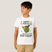 ハッピーSt patricks dayとその私の誕生日Tレックス Tシャツ (正面フル)
