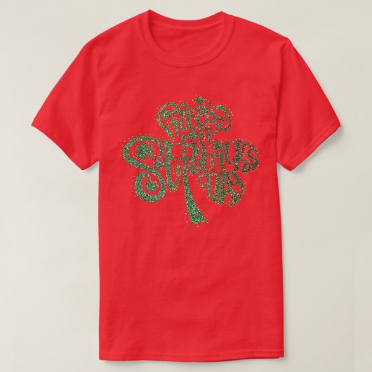 ハッピーSt patricks dayとシャムロックの男性  Tシャツ (デザイン正面)