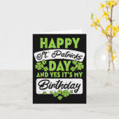 ハッピーSt patricks dayとYesそのマイ誕生日 カード (黄色い花)