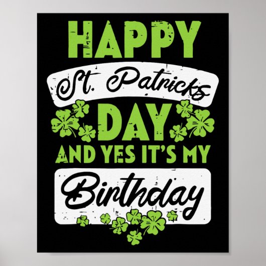 ハッピーSt patricks dayとYesそのマイ誕生日 ポスター (正面)