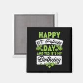 ハッピーSt patricks dayとYesそのマイ誕生日 マグネット (正面/裏面)