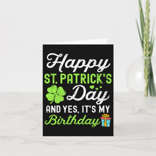 ハッピーSt patricks dayとYesそれが私の誕生日Luc カード (正面)