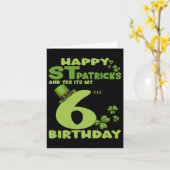 ハッピーSt patricks dayとYes私の6誕生日 カード (黄色い花)