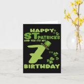 ハッピーSt patricks dayとYes私の7誕生日 カード (黄色い花)