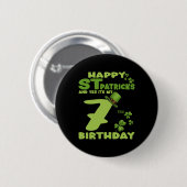 ハッピーSt patricks dayとYes私の7誕生日 缶バッジ (正面&裏面)