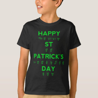 ハッピーSt patricks dayろうプライド手話ASL Tシャツ