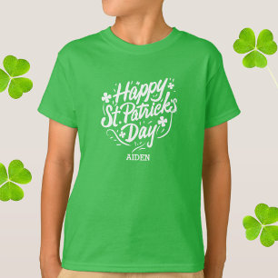 ハッピーSt patricks dayアイリッシュシャムロパーソナライズされたックス Tシャツ