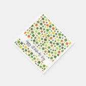 ハッピーSt patricks dayアイリッシュシャームロカラフルックおもしろい スタンダードカクテルナプキン (角)