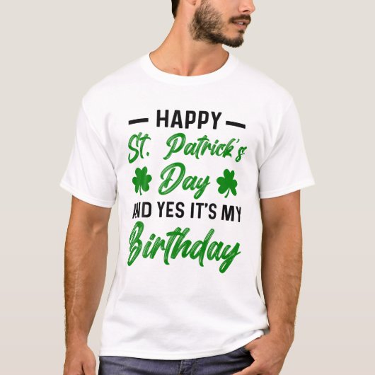 ハッピーSt patricks dayイツマイ誕生日アイリッシュB Tシャツ (正面)