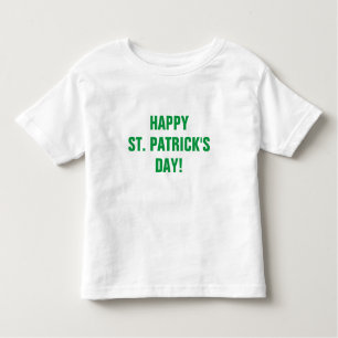 ハッピーSt patricks dayイングリーンタイポグラフィ トドラーTシャツ