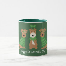 ハッピーSt patricks dayウェルシュワイヤキツネテリアドッグス マグカップ