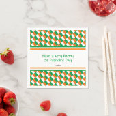 ハッピーSt patricks dayカスタム愛国心アイルランド国旗 スタンダードカクテルナプキン (インサイチュ)