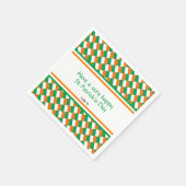 ハッピーSt patricks dayカスタム愛国心アイルランド国旗 スタンダードカクテルナプキン (角)