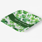 ハッピーSt patricks dayグリーンウォーターカラーシャムロック ペーパープレート (傾斜あり)