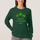 ハッピーSt patricks dayグリーンシャームロッククローバー Tシャツ (正面)