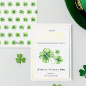 ハッピーSt patricks dayグリーンフォーリーフクローバーラック 箔シーズンカード