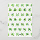 ハッピーSt patricks dayグリーンフォーリーフクローバーラック 箔シーズンカード (裏面)