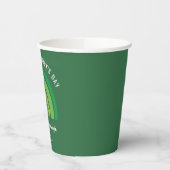 ハッピーSt patricks dayグリーンレインボーアイリッシュシャームロック 紙コップ (左)