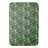 ハッピーSt patricks dayゴールデンドールドードルドッグス バスマット (正面縦)