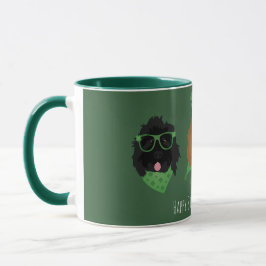ハッピーSt patricks dayゴールデンドールドードルドッグス マグカップ
