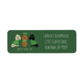 ハッピーSt patricks dayゴールデンドールドードルドッグス ラベル (正面)
