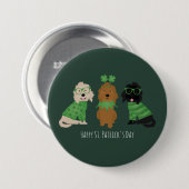 ハッピーSt patricks dayゴールデンドールドードルドッグス 缶バッジ (正面&裏面)