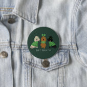 ハッピーSt patricks dayゴールデンドールドードルドッグス 缶バッジ (インサイチュ)