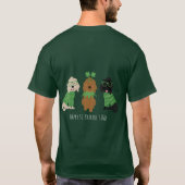 ハッピーSt patricks dayゴールデンドールドードルドッグス Tシャツ (裏面)