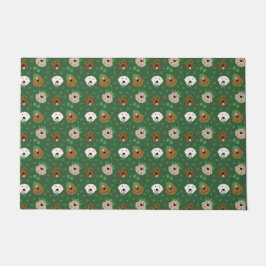 ハッピーSt patricks dayゴールデンレトリエバードッグス ドアマット