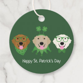 ハッピーSt patricks dayゴールデンレトリエバードッグス フェイバータグ