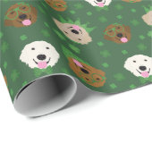 ハッピーSt patricks dayゴールデンレトリエバードッグス ラッピングペーパー (ロールコーナー)
