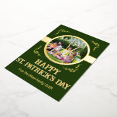 ハッピーSt patricks dayシャムロックスファミリーOne photo 箔シーズンカード (回転した状態)