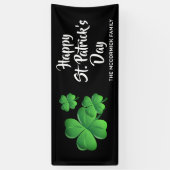 ハッピーSt patricks dayシャムロックパーソナライズされたパーティー 横断幕 (縦)