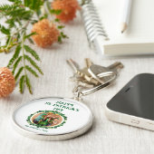 ハッピーSt patricks dayシャムロック家族の写真 キーホルダー (側面)