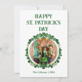 ハッピーSt patricks dayシャムロック家族の写真 シーズンカード (正面)
