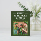 ハッピーSt patricks dayシャムロック家族の写真 シーズンポストカード (スタンド正面)