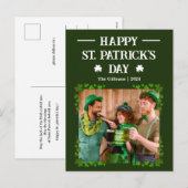 ハッピーSt patricks dayシャムロック家族の写真 シーズンポストカード (正面/裏面)