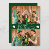 ハッピーSt patricks dayシャムロック家族2枚の写真 シーズンカード (正面/裏面)