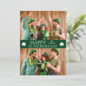 ハッピーSt patricks dayシャムロック家族2枚の写真 シーズンカード (スタンド正面)