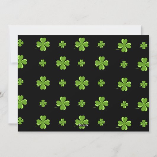 ハッピーSt patricks dayシャムロック家族2枚の写真 シーズンカード (裏面)