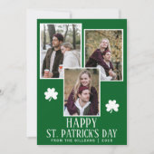 ハッピーSt patricks dayシャムロック家族3枚の写真 シーズンカード (正面)