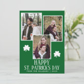 ハッピーSt patricks dayシャムロック家族3枚の写真 シーズンカード (スタンド正面)