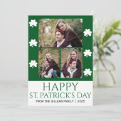 ハッピーSt patricks dayシャムロック家族3枚の写真 シーズンカード (スタンド正面)