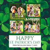 ハッピーSt patricks dayシャムロック家族4枚の写真 シーズンカード