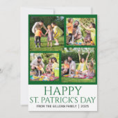ハッピーSt patricks dayシャムロック家族4枚の写真 シーズンカード (正面)